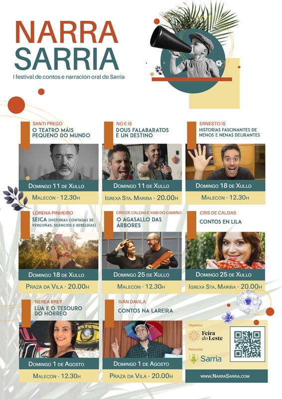 programación da I edición do Festival de Contos en Narración Oral Narra Sarria